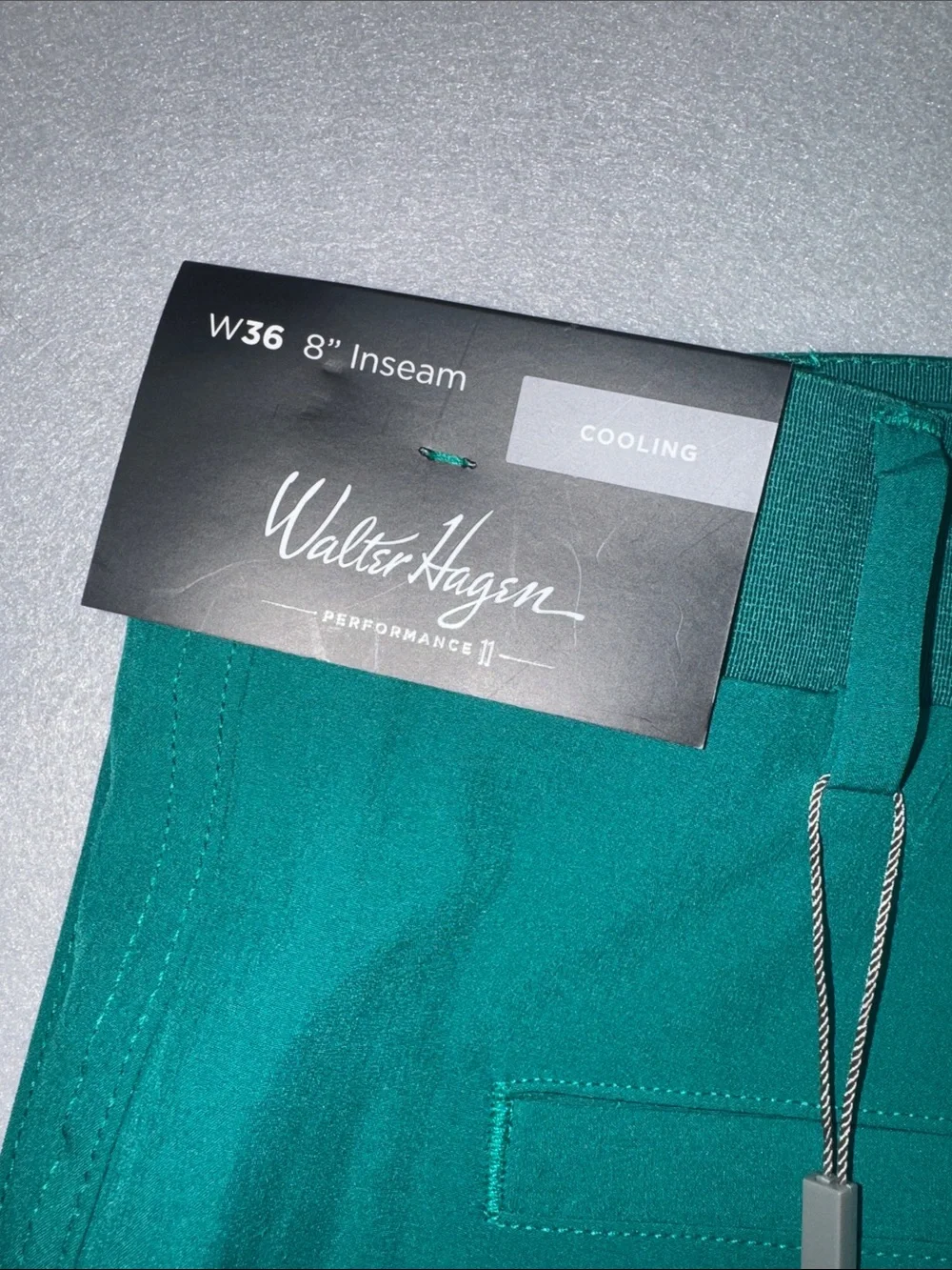 Walter Hagen Green Flat Front Performance Cooling Golf Shorts Size 36 NWT